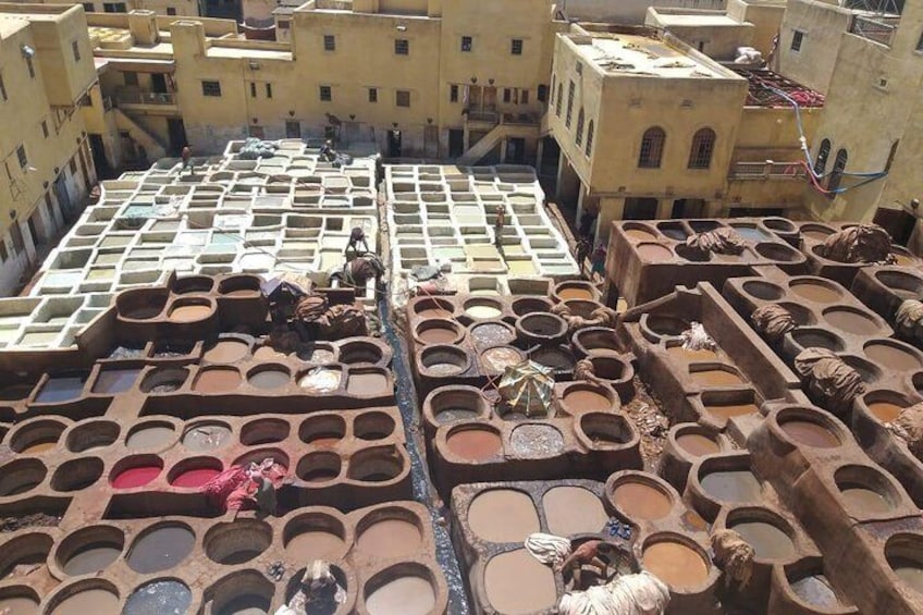 A panoramic view of the famous Chouwara Tannery