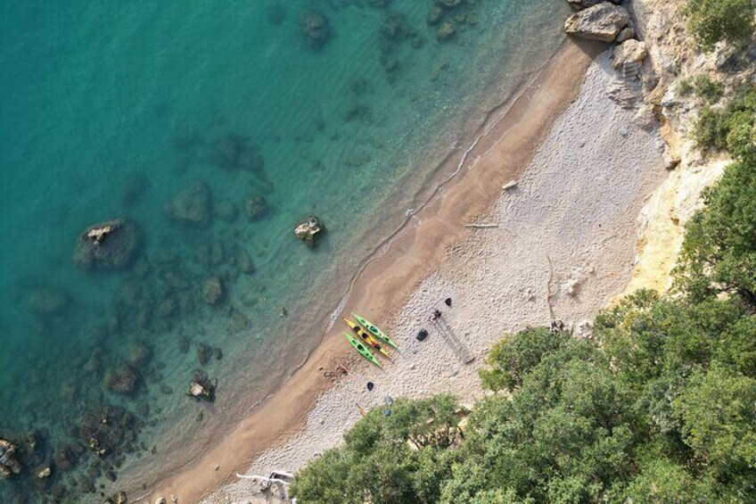 Sunset Kayak Adventure & Caves Tour, Swimming & Aperitif