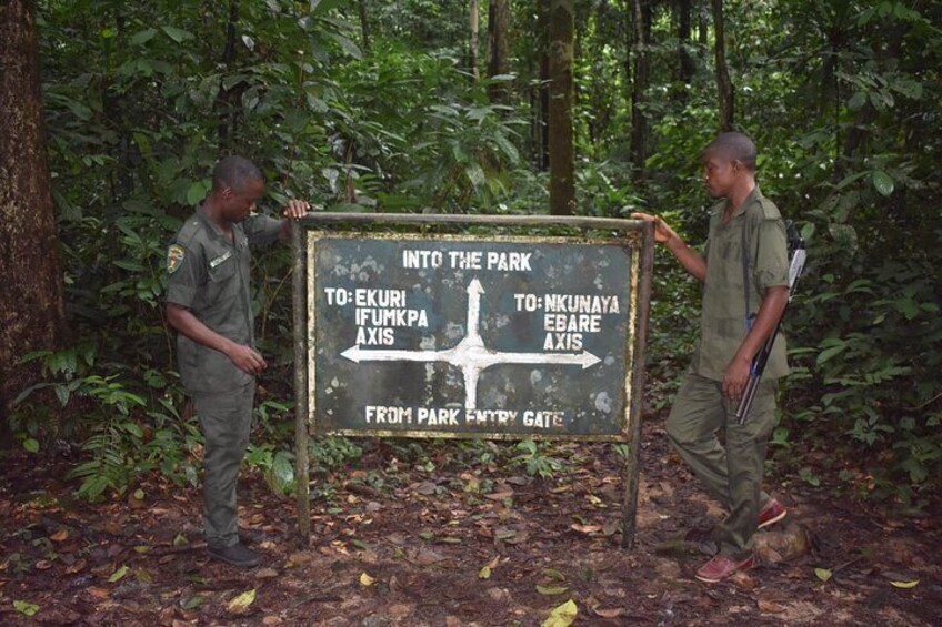 Directional map into the Park