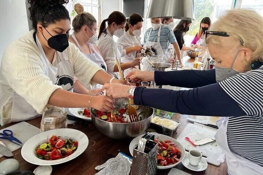 Greek Meze Cooking class and dinner with an Acropolis view