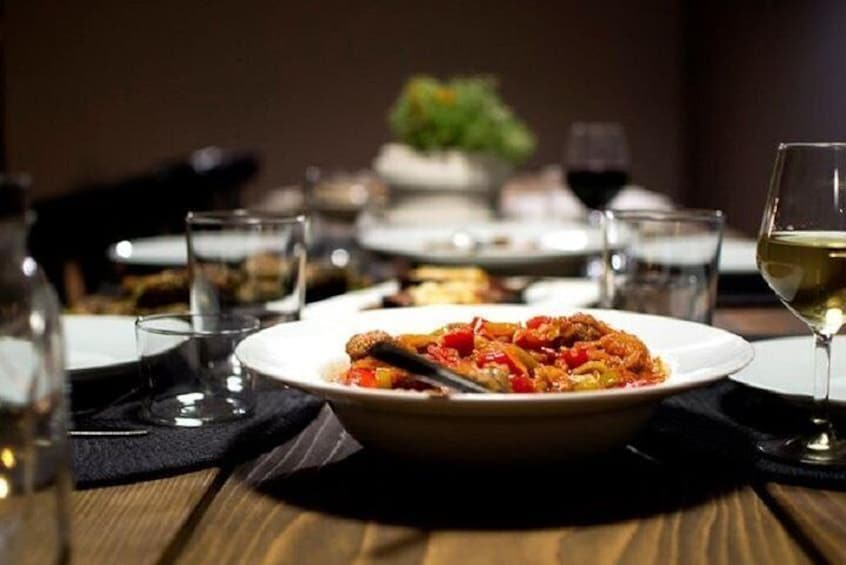 Traditional Greek cooking class and dinner with an Acropolis view