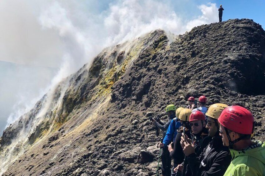 Admiring the Central Crater 