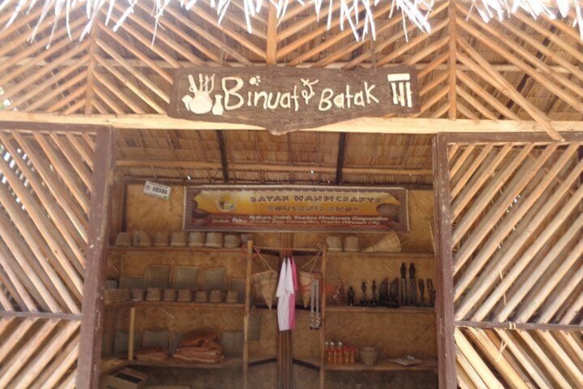 Handicrafts made by batak tribal people in the village