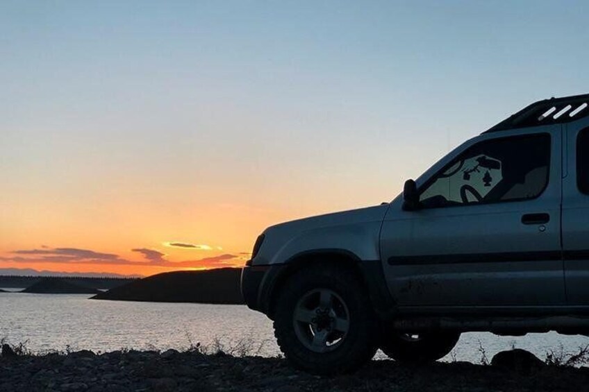 Sunset at Azat reservoir