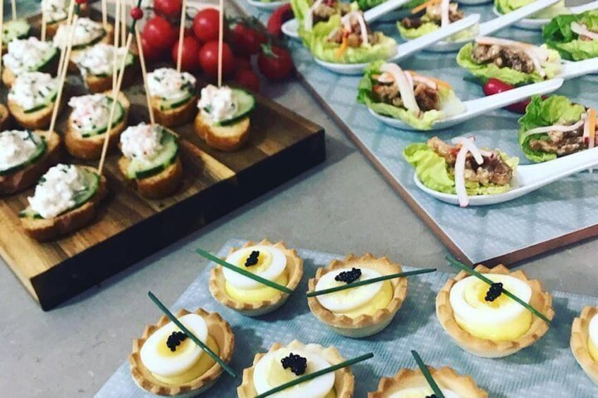 Beautiful vibrant canapes