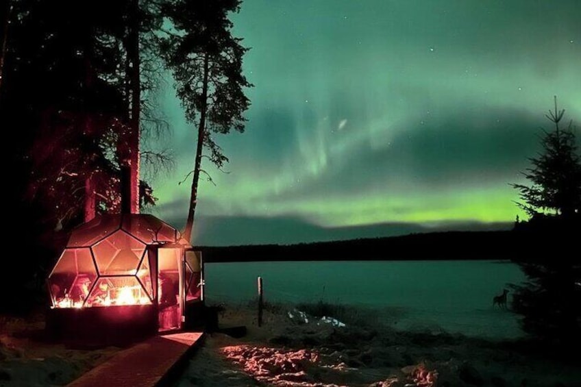 Aurora Borealis Dinner in a Glass Igloo