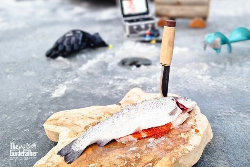 VIP Ice Fishing "ICEBREAKER" Lunch in Glass Igloo