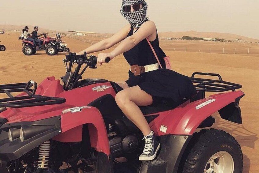 Giza Pyramids Adventure Tours on ATV Quad bike ride in desert