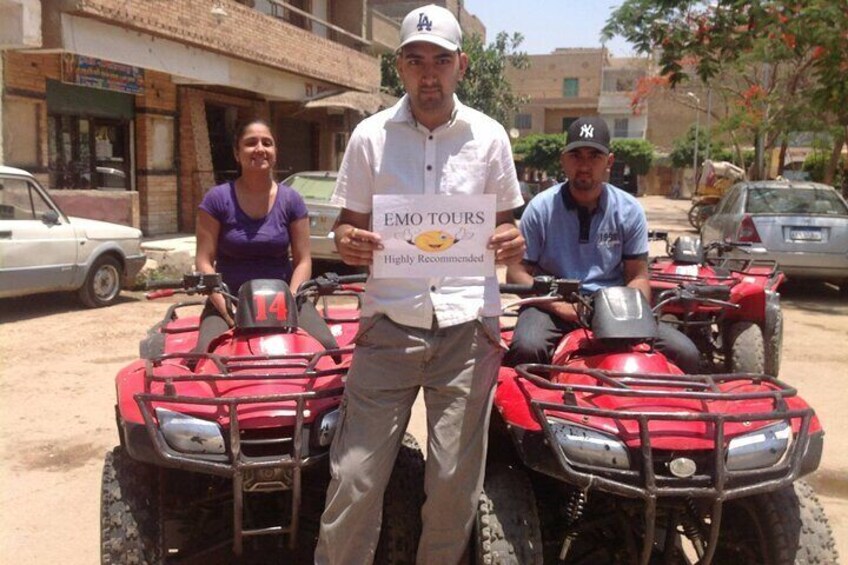 Giza Pyramids Adventure Tours on ATV Quad bike ride in desert