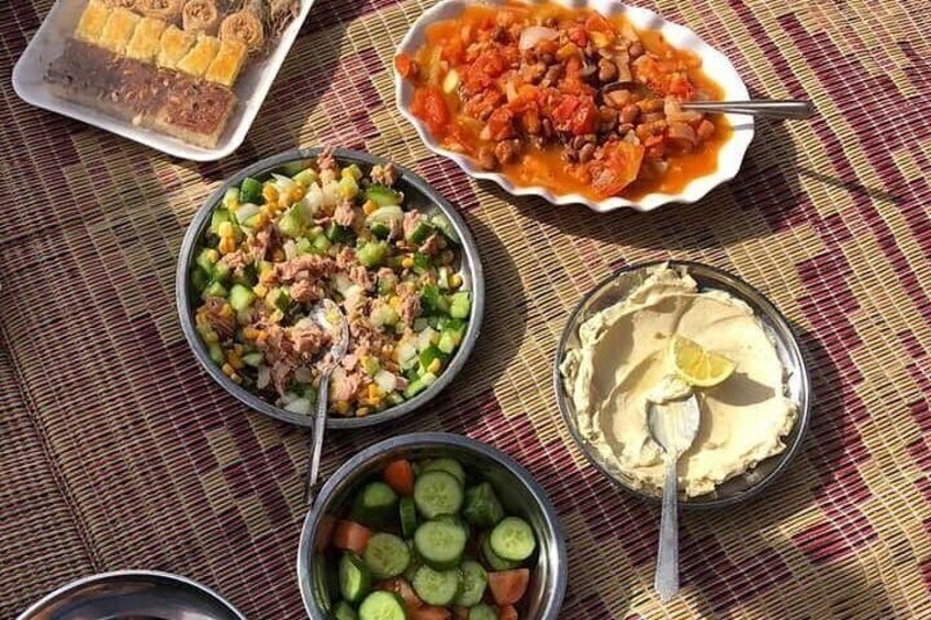 Traditional Bedouin lunch
