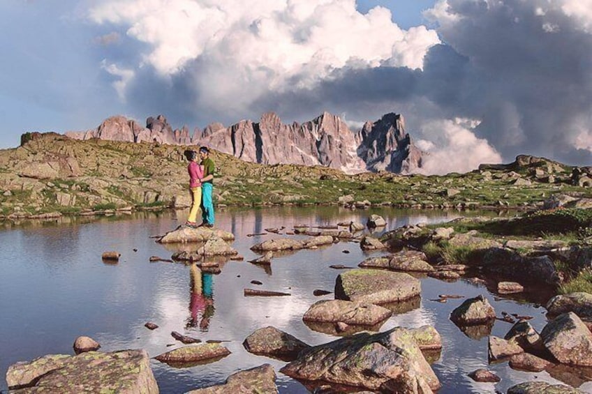 Photoshooting in the Dolomites - lakes and mountais