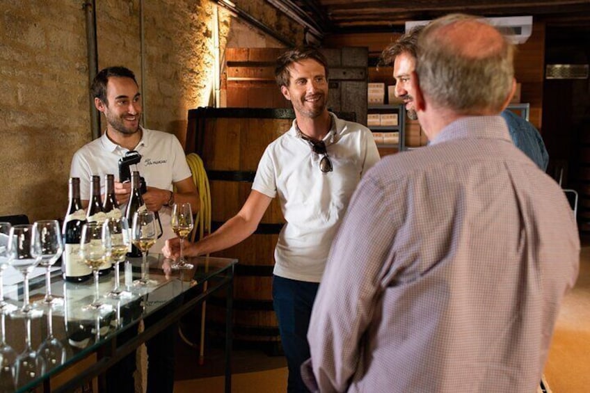 Tasting in a traditional cellar