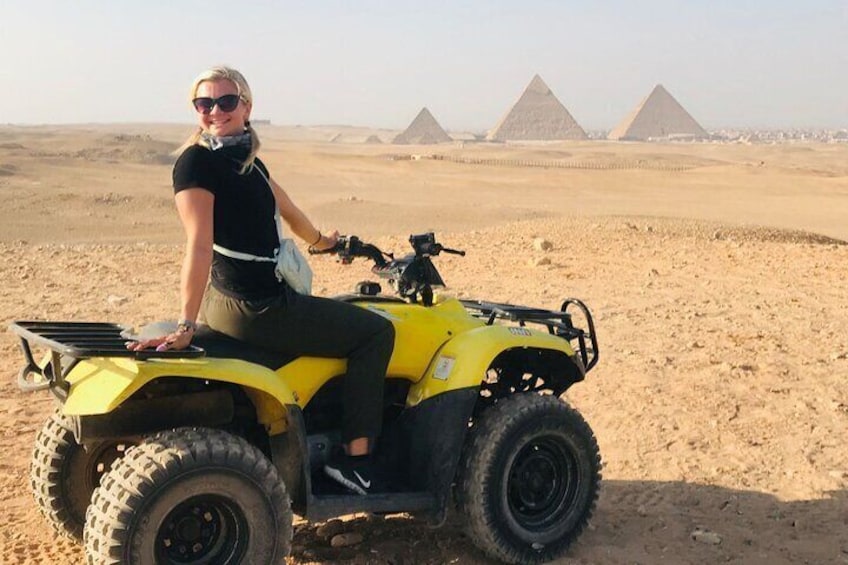 Giza pyramids, Sphinx, ATV bike, Lunch,Camel ride, Dinner cruise& shopping tour 