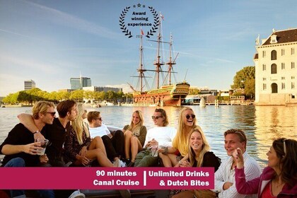 Crucero por el Canal de Ámsterdam con bebidas y bocados holandeses