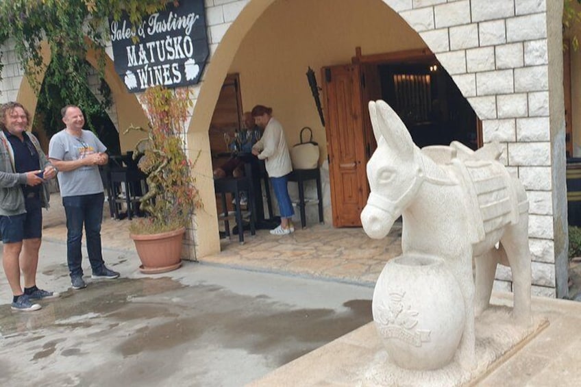 The Matusko Winery wines are easily identified by their unique labeling which features the illustration of two donkeys.