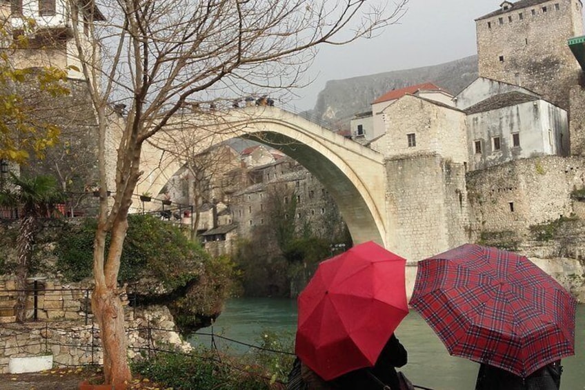 Old Bridge Area of the Old City of Mostar