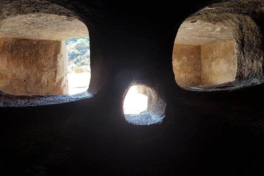 Inside the tombs