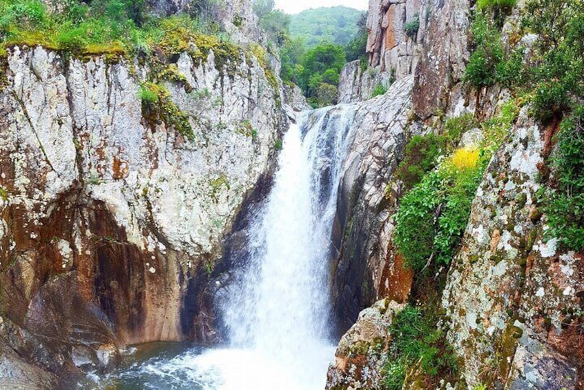 Cagliari: Trekking and Swimming at the Waterfalls from Chia