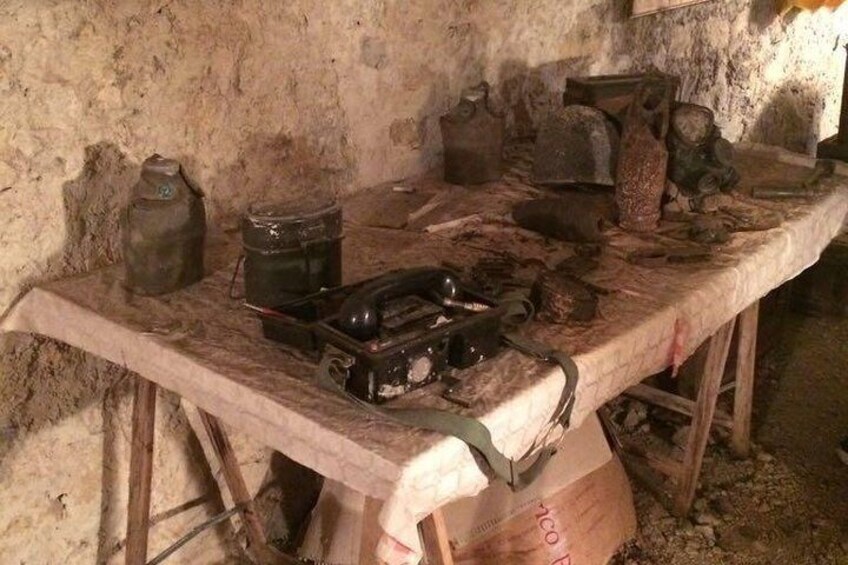 Inside a bunker
