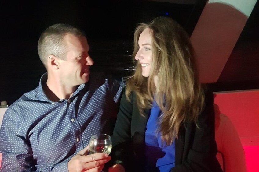 Romantic night ocean cruise