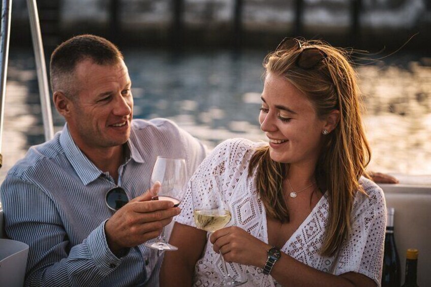 Romantic night ocean cruise