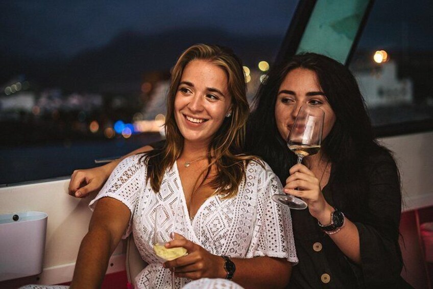 Romantic night ocean cruise