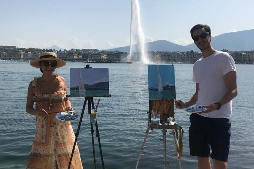 Painting Master Class by the Geneva Lake