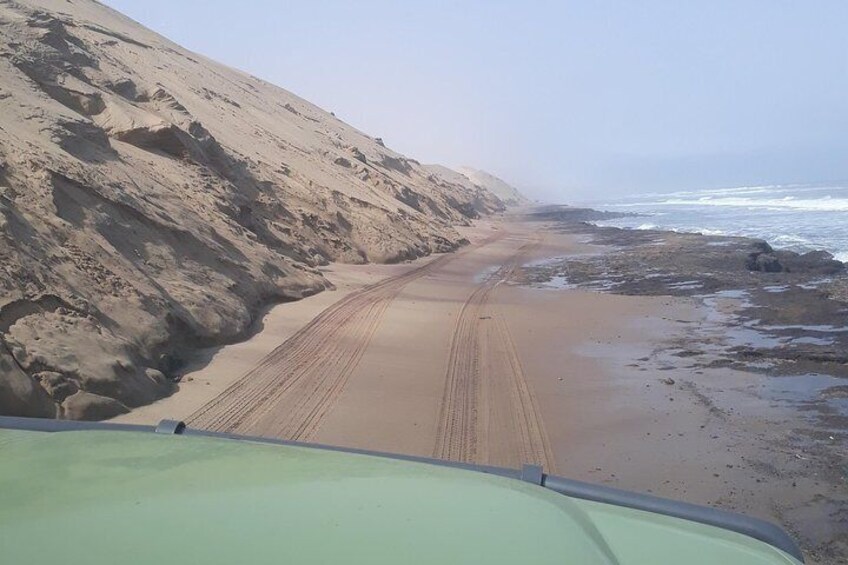 Erosion at the entry. Where dune meets sea