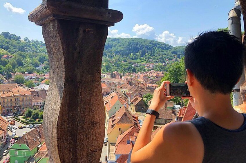 View from Sighisoara clock tower.