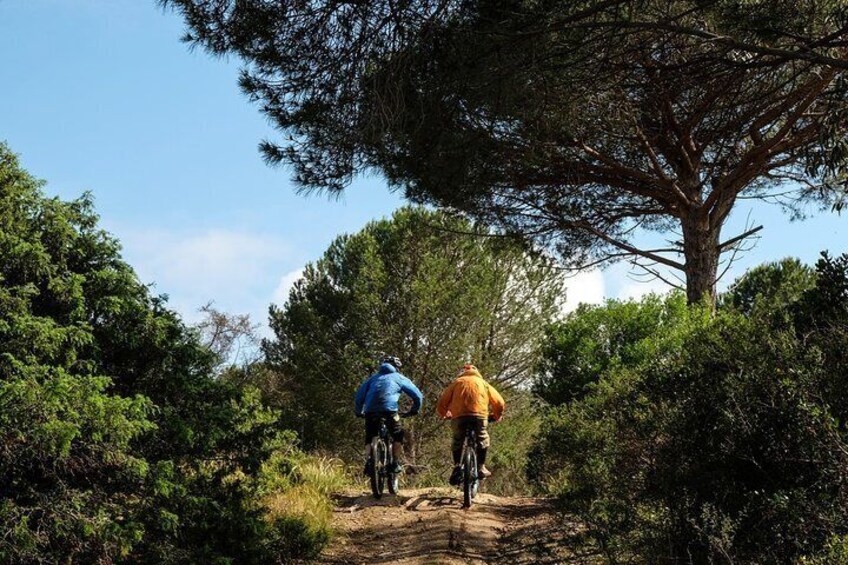 Easy ride to Biderosa, Berchida, & Capo Comino, with Electric Mountain Bikes