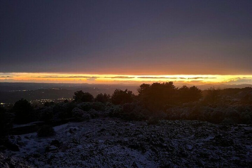 From Catania Etna at Sunset half day tour