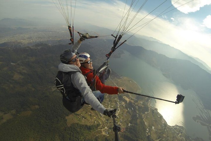 Amazing View of Paragliding