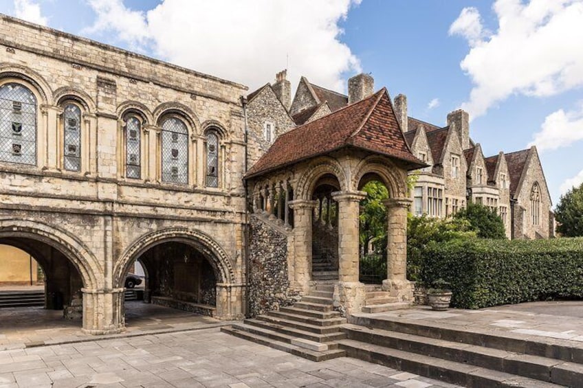 See the Norman Staircase with the historic King's School grounds