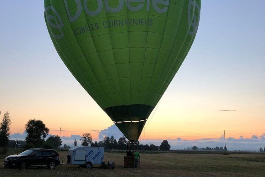 Hot Air Baloon Flight Over Riga or Latvia