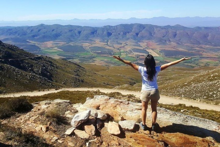 Panoramic view over the Swartberg Pass from the summit of the Pass