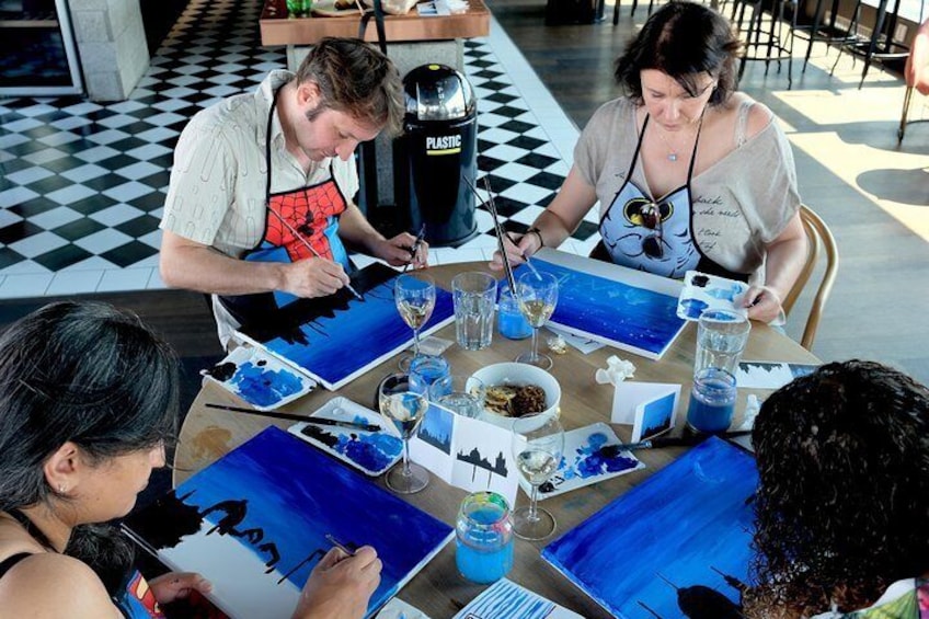 Learn to paint in Prague & sip some wine!