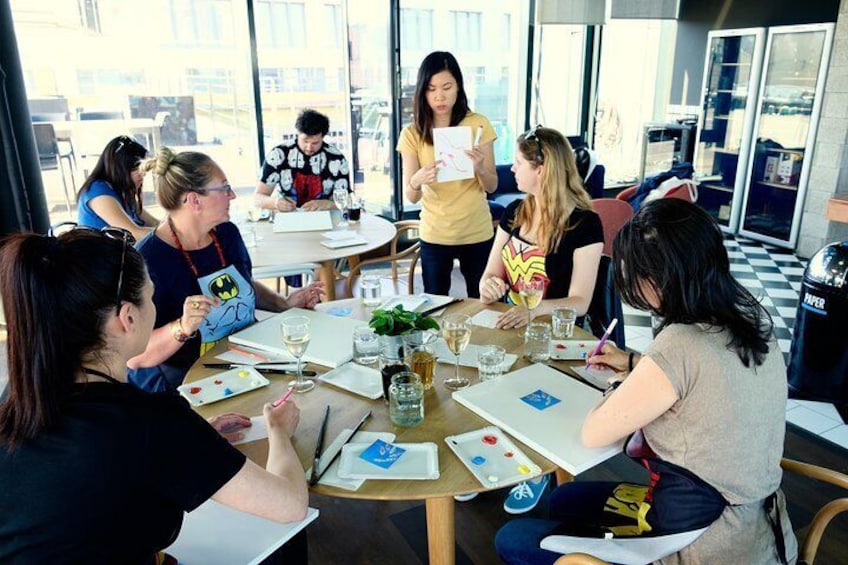 Learn to paint in Prague & sip some wine!