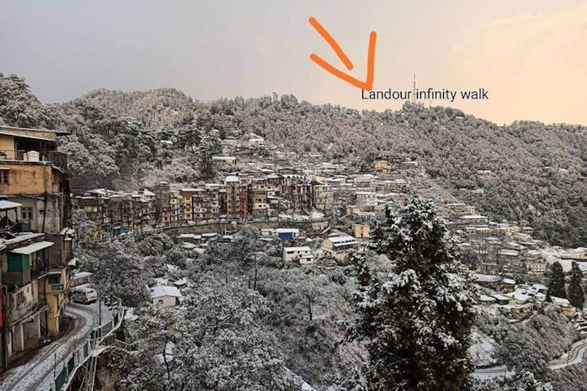 The location up on the hill: Landour infinity walk