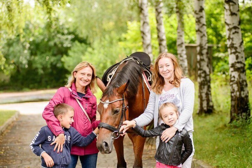 60 min of horse riding in Lviv city near the stable territory