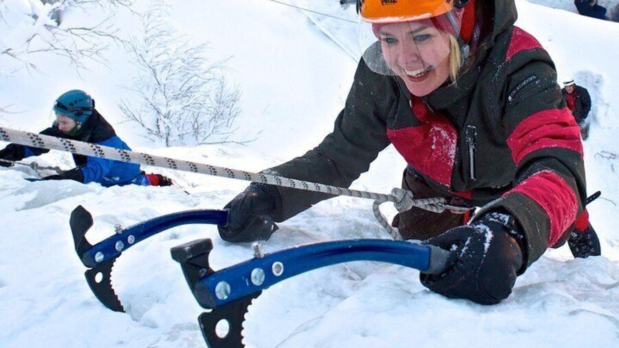 Guided Ice Climbing Activity in Pyhä