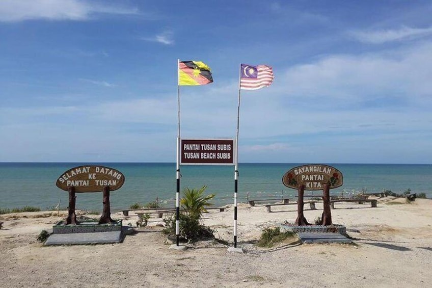 Tusan beach signboard