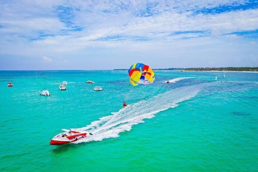 Punta Cana Party Cruise with Snorkeling, Hooka Diving and Parasailing