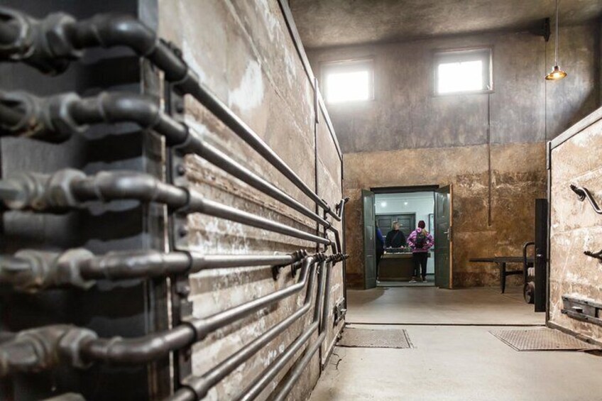 Tour guides share the the terrible history of the Krematorium in Terezin.