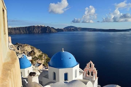 Excursion traditionnelle en bus à Santorin avec coucher du soleil à Oia