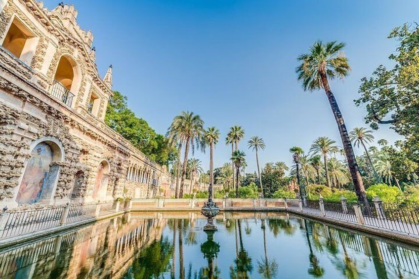 Seville Sightseeing Tour: Royal Alcazar Palace, Plaza de Espana, Seville Cathedral and Santa Cruz Quarter