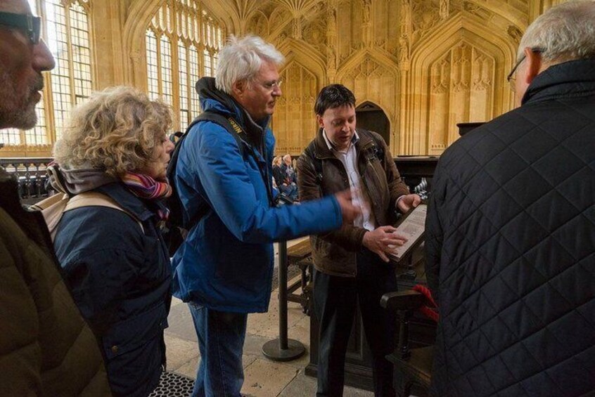 Peter guiding at the Divinity school