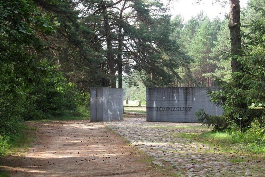 The place of the original gate to the camp.