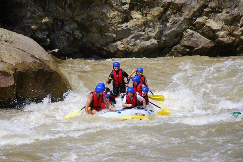 Wild water rafting in Romania