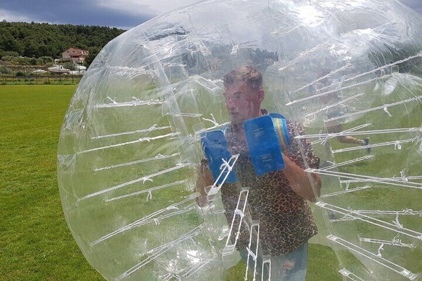 Stag do Hvar - bubble football at Adventure park Hvar Jelsa