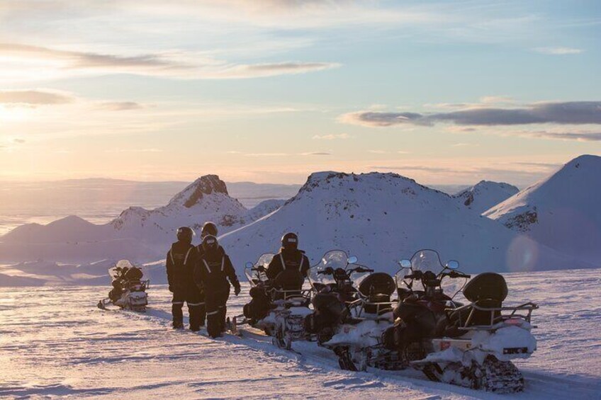 Golden Circle Super Jeep adventure with snowmobiling